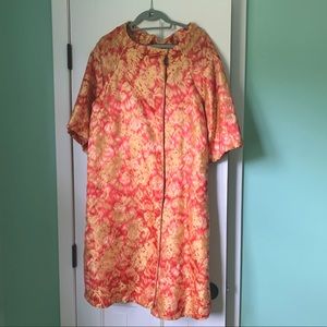 Vintage 40s/50s Silk Brocade Swing Coat